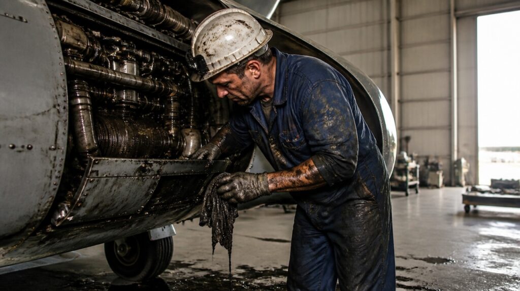 Maintenance technician applying grease to a bearing to prevent over-lubrication